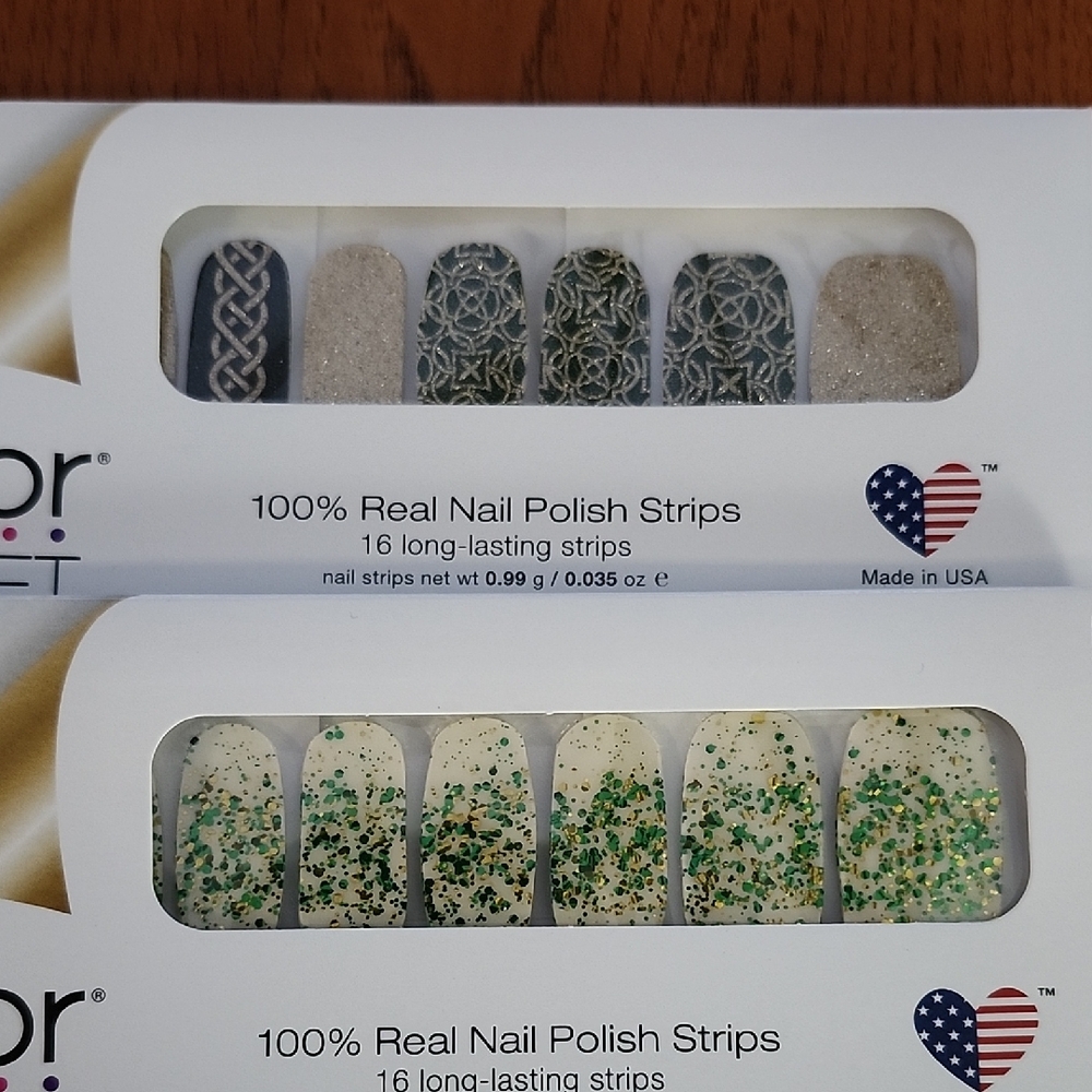 Color Street Celtic and Glitter Nail Strips